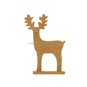 Деревянный орнамент в форме оленя, лучший рождественский и домашний декор, несколько форм, рождественский подарок для других праздничных сезонов