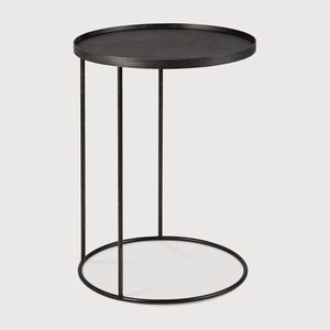 Best Selling <b>Round</b> Metal End <b>Table</b> Modern Nightstand Weather Resistant <b>Side</b> <b>Table</b> for Small Spaces Living Room Bedroom - Product Image 6