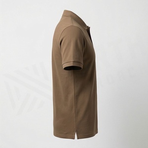 เสื้อโปโลผู้ชายคอตตอนพลัสไซส์ OEM ออกแบบเองได้ สไตล์ไฮสตรีท ระบายอากาศได้ดี เสื้อครอปสั้น สีสันปรับแต่งได้ ชุดออกกำลังกาย - Product Image 3