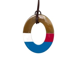 Colgante de Cuerno de Búfalo Hecho a Mano, Ecológico, con Recubrimiento de Laca, Estilo Moderno, Forma Ovalada, Joyería Unisex para Mujer, DTJ DHP-788 - Product Image 1