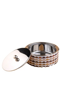 Casserole moderne en acier inoxydable avec couvercle en métal, écologique, compatible gaz et induction, pour usage domestique, hôtelier et buffet - Product Image 6