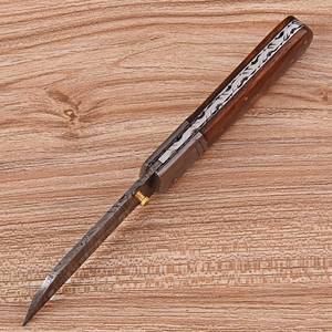 Handmade Damascus Steel OEM Multi-functional <b>EDC</b> Folding <b>Knife</b> Liner Lock <b>Pocket</b> <b>Knife</b> Rosewood Handle Industrial Grade Outdoor - Product Image 4
