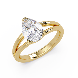 Anillo de Compromiso de Oro de 14K con Diamante Cultivado en Laboratorio con Certificación IGI, Diseño de Tallo Dividido, para Mujer, Elegante Anillo de Boda - Product Image 2