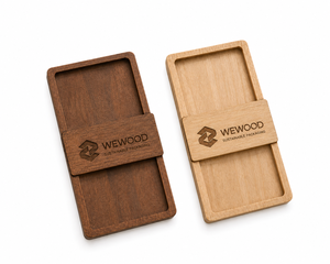 Plateau coulissant en bois personnalisé pour argent avec logo gravé au laser, emballage de boîte à monnaie en bois durable - Product Image 5