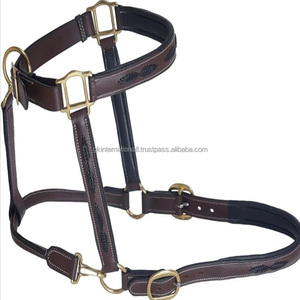 Ensemble de bride et de licol en cuir pour cheval, personnalisable en gros, selle western réglable avec licol fantaisie tressé, commande en gros - Product Image 3