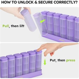 Large 7-Day Weekly <b>Pill</b> Organizer Detachable 3X Daily <b>Pill</b> Box Travel Case for 3 Times Daily <b>Pill</b> Storage <b>Holder</b> for Week-Me - Product Image 3