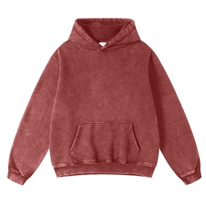 Sweat à capuche brodé pour homme, coupe oversize, 100 % coton molletonné, délavage acide, avec poche, tissu 420 g/m², anti-boulochage et respirant - Product Image 6