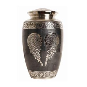 Artículos Funerarios, Urna Funeraria para Cenizas Humanas, Diseño de Corazón con Alas de Ángel Grabadas, Urnas Metálicas, Últimos Modelos de Urnas para Cremación, Artesanía Funeraria - Product Image 4