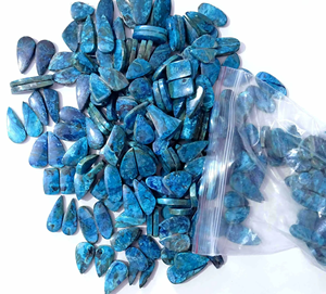 ชุดพลอยชาตัคไซต์ อะซูไรต์ คู่คาโบชอง แบบขัดเงา ขายส่ง - Product Image 4