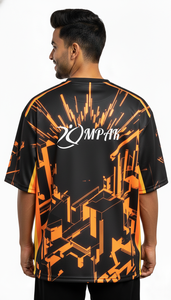 เสื้อยืดโอเวอร์ไซส์ผู้ชาย พิมพ์ลายแบบซับลิเมชั่น แฟชั่นลำลอง สไตล์สตรีทแวร์ ทรงหลวม ทันสมัย - Product Image 5