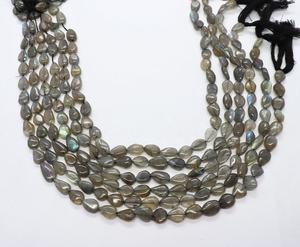 Perles de Labradorite Naturelle Lisse en Forme de Poire Briolette 7x10MM, Perles de Labradorite à Trous Droits en Forme de Poire, 13 Pouces, Pierre Précieuse de Labradorite Lisse - Product Image 1