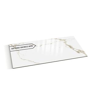 Azulejo de Porcelana Vitrificada Blanco Brillante Pulido de Gran Tamaño 600x1200mm Personalizado, Económico y de Calidad para Piso con Logotipo - Product Image 1