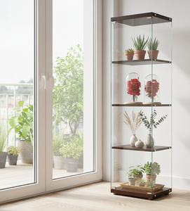 Meuble de salon moderne en verre trempé transparent, mobilier pour appartement, chambre à coucher, salle à manger - Product Image 2