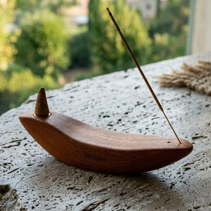 Sustainable Wooden Incense <b>Holder</b> Luxury Design Handmade Aromatherapy Accessory for Home Decoration - Product Image 5