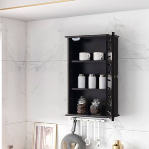 Multifunction Wall Mount Medicine Cabinet <b>Kitchen</b> <b>Storage</b> Organizer - Product Image 2