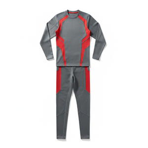 Conjunto Deportivo de Compresión de Marca Privada, Camiseta de Manga Larga y Pantalones, Ropa Deportiva OEM para Hombre, Conjunto de Entrenamiento para Gimnasio - Product Image 2