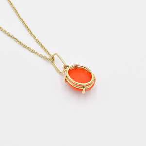Colgante de coral japonés, collar minimalista delicado, plata de ley 925, chapado en oro de 14k, joyería fina para mujer - Product Image 6