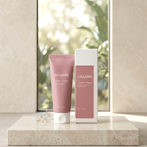 Collagen Foam Cleanser 100ml Facial Cleanser Deep Hydrating Brightening <b>Face</b> Wash OEM Private Label Anti Aging Skincare - Product Image 4