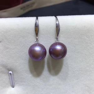 Boucles d'oreilles pendantes en argent S925 avec perles d'eau douce de style Wenchi Queen, 7-8 mm, blanches, avec des défauts subtils, accessoires élégants et tendance, Chine - Product Image 3