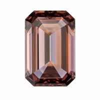 Diamante Suelto CVD Marrón de 1ct, Corte Esmeralda, Excelente Calidad, para Fabricantes de Joyería, Origen India