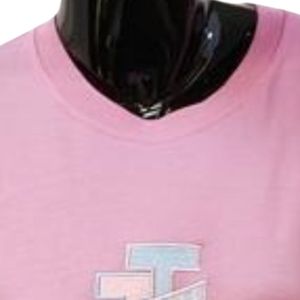 เสื้อยืดกราฟิกสีชมพูสำหรับผู้หญิง ลำลอง สตรีทแวร์ สวมใส่สบาย แฟชั่นนุ่มนวล เสื้อผ้าสำหรับใส่ทุกวัน - Product Image 2
