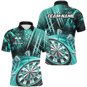 Men's Casual Plus for Polo Shirts Breathable Canvas Fabric <b>Darts</b> Graphic Front Digital Printing Spandex/Polyester Compressed - Product Image 5