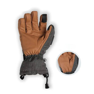Gants de ski d'hiver imperméables personnalisés à manchette longue pour homme, gants de snowboard thermiques pour temps froid, compatibles écran tactile, vente en gros - Product Image 3