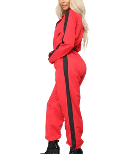 Breathable Wholesale Women's Plus Size Jumping Set Windbreaker Tracksuit Zipper Sportswear Nylon Crop Windbreaker Tracksuit - Product Image 1