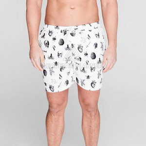 กางเกงขาสั้นผู้ชายผ้าโพลีเอสเตอร์ 100% ระบายอากาศ แห้งเร็ว น้ำหนักเบา ทรงหลวม มีเชือกผูกเอว ลดราคาสุดคุ้ม - Product Image 5