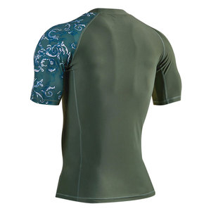 Soft Breathable New <b>Design</b> Arrival Lightweight Slim Sublimation Print Comfortable Short Sleeve <b>Custom</b> Logo Men <b>Compression</b> <b>Shirt</b> - Product Image 2