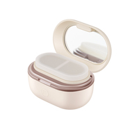 Nettoyeur de lentilles de contact à ultrasons avec miroir rechargeable, personnalisable, pour usage domestique, bureau, salon, mode