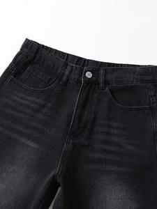 กางเกงยีนส์เดนิมทรงตรงสำหรับผู้ชาย ระบายอากาศได้ดี เอวกลาง น้ำหนักเบา ขายส่ง สไตล์วินเทจ สตรีทแวร์ บริการ OEM - Product Image 4