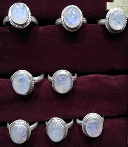 Onyx <b>Sterling</b> <b>Silver</b> Freshwater Pearl Channel <b>Set</b> Unisex <b>Rings</b> for Gift Party & Anniversary - Product Image 3