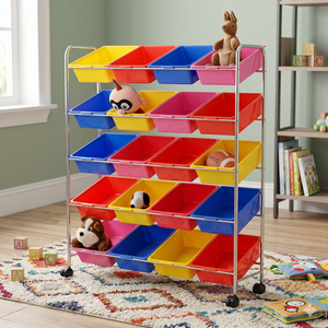 Modern PP 20 Bin Space-Saving <b>Large</b> Capacity Children's Bedroom Storage Furniture - Product Image 4