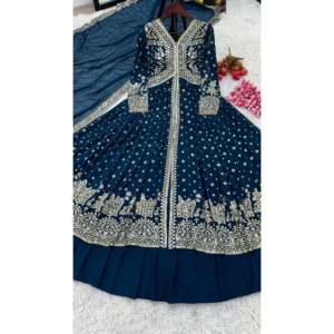ชุดราตรีออกแบบโดยดีไซเนอร์ชุดออกงานปาร์ตี้พร้อม lehenga และ dupatta ดูหรูหรา - Product Image 4