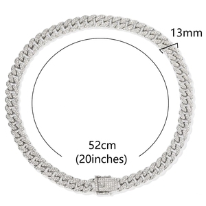 Cadenas de Collar Iced con Moissanita VVS al por Mayor para Hombre, de 13mm-22mm de Ancho, Plata Sólida 925, Oro Sólido 18k, Estilo Diamante, Eslabón Cubano Rapper - Product Image 3