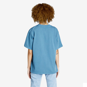 เสื้อยืดคอกลมแขนสั้นผู้ชาย สีน้ำเงินล้วน ผ้าฝ้าย ทรงปกติ สวมใส่สบาย ผ้าเจอร์ซีย์ถัก เป็นมิตรกับสิ่งแวดล้อม แห้งเร็ว น้ำหนัก 250 กรัม - Product Image 5