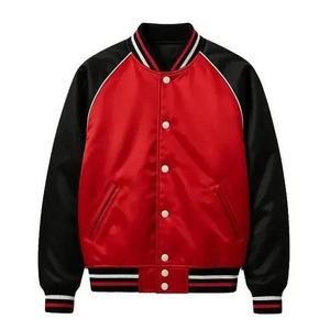 Chaquetas Varsity Personalizadas de Satén, Chaqueta de Béisbol 100% Poliéster Satén / Chaqueta Bomber de Satén - Product Image 1
