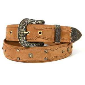 เข็มขัดหนังแท้คุณภาพสูงสำหรับผู้ชายสไตล์วินเทจคาวบอย ปี 2026 พร้อมโลโก้ปั๊มนูน หัวเข็มขัดแบบ D-Ring โลหะผสมแข็งแรงทนทาน ขายดี - Product Image 1