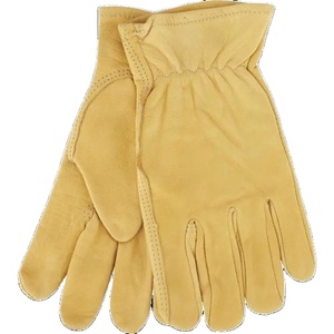 Guantes de conducción de camiones de cuero de grano de vaca Guantes de seguridad de trabajo industrial para protección de brazos y manos Equipo de protección personal - Product Image 1