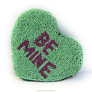 กระเป๋าใส่เหรียญทรงสี่เหลี่ยมผืนผ้าประดับคริสตัลและเลื่อมสีเขียวมิ้นท์ธรรมชาติ ทำมือ สำหรับทุกเพศ กระเป๋าสตางค์ขนาดเล็กแบบมีซิป ทันสมัย เหมาะสำหรับงานปาร์ตี้ - Product Image 3