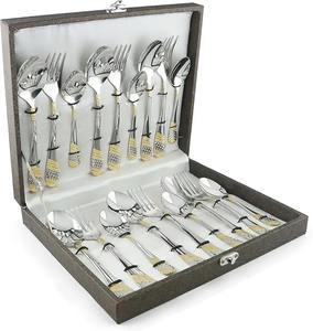 Premium Sustainable Stainless Steel Cutlery Set Fork Spoon Knife Wood Handle Durable <b>Flatware</b> for Kitchen Dining Home Restaurant - Product Image 1