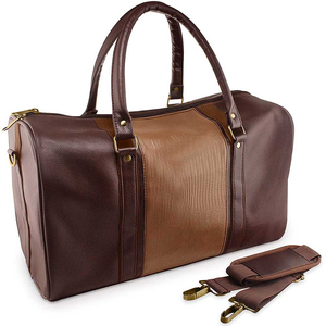 Bolsas de Viaje de Cuero 100% Genuino para Hombre y Mujer / Bolsa de Viaje Impermeable de Alta Calidad Hecha en Fábrica y Personalizada - Product Image 6