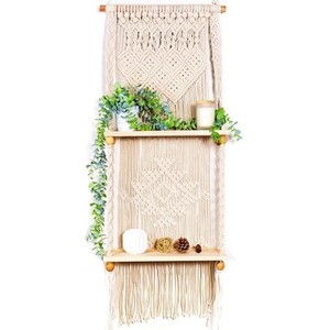 Macramé de Madera Mixta para Colgar en la Pared, Venta al por Mayor |   Tapiz Boho Hecho a Mano |   Aqdus Saleem - Product Image 6