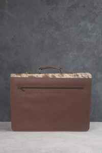 Maletín para Portátil de Cuero Genuino con Pelo de Vaca, Estilo Vintage, Bolso de Mensajero para Negocios, Portátil, para Oficina y Trabajo, LPBH-0010 - Product Image 5