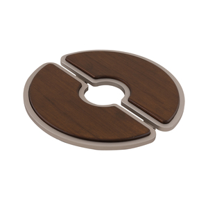 Modern Aluminium Wood Curved <b>Door</b> Handle Set Silk Black Dark Wooden Cabinet Pulls Pair <b>Glass</b> <b>Door</b> Hardware 200mm 300mm - Product Image 2
