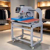 Presse à chaud semi-automatique pneumatique DTF à double station 40x60cm pour sublimation sur T-shirts et vinyle, OEM