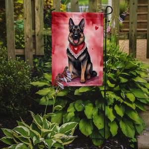 German Shepherd <b>Valentine</b> Garden Flag Multicolor Artwork for Mailbox Patio & Yard <b>Decorative</b> Banner for Flower Beds Garden Size - Product Image 2