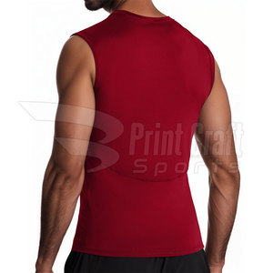 Light Weight Slim Fit Sleeveless <b>Compression</b> <b>Shirts</b> Solid Color High Quality Sleeveless <b>Compression</b> <b>Shirts</b> - Product Image 3