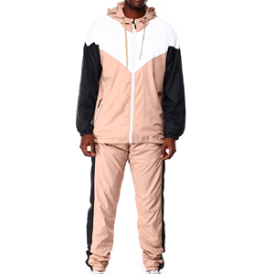 Waterproof Custom Men's Stylish Sports Windbreaker Suit Solid Color New Zipper Closure Button Decoration for Autumn Sports - Product Image 1